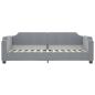 Preview: Tagesbett Ausziehbar mit Schubladen Hellgrau 100x200 cm Stoff