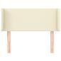 Preview: Kopfteil mit Ohren Creme 103x16x78/88 cm Kunstleder