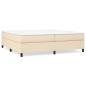 Preview: Boxspringbett mit Matratze Creme 200x200 cm Stoff