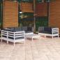 Preview: ARDEBO.de - 8-tlg. Garten-Lounge-Set mit Kissen Kiefer Massivholz