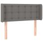 Preview: Kopfteil mit Ohren Dunkelgrau 93x16x78/88 cm Stoff
