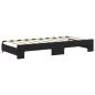 Preview: Tagesbett Ausziehbar mit Schubladen Schwarz 90x190 cm Samt