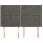 Preview: Kopfteil mit Ohren Dunkelgrau 147x16x118/128 cm Samt