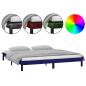 Preview: Massivholzbett mit LEDs Schwarz 140x190 cm