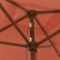 Preview: Sonnenschirm mit Holzmast Terrakotta 198x198x231 cm