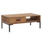 Preview: Couchtisch 90x50x35 cm Massivholz Kiefer