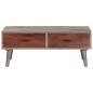 Preview: Couchtisch Grau 100x60x40 cm Raues Mango-Massivholz