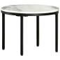 Preview: ARDEBO.de - Couchtisch Weiß und Schwarz Ø50 cm Echter Marmor