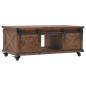 Preview: ARDEBO.de - Couchtisch Massivholz Tanne 91x51x38 cm Braun