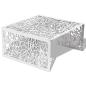 Preview: Couchtisch Silbern Geometrisches Lochmuster Aluminium