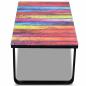 Preview: Couchtisch mit Glasplatte Regenbogen-Aufdruck