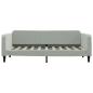 Preview: Tagesbett Ausziehbar Hellgrau 90x190 cm Samt