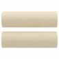 Preview: 2-Sitzer-Sofa mit Zierkissen Creme 140 cm Stoff