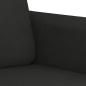 Preview: 3-tlg. Sofagarnitur mit Kissen Schwarz Stoff
