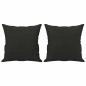 Preview: 2-Sitzer-Sofa mit Zierkissen Schwarz 140 cm Stoff