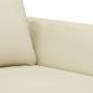 Preview: 2-tlg. Sofagarnitur mit Kissen Creme Kunstleder