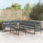 Preview: ARDEBO.de - 2-tlg. Garten-Lounge-Set Anthrazit Stahl