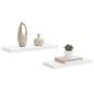 Preview: Schweberegale 2 Stk. Hochglanz-Weiß 60x23,5x3,8 cm MDF