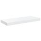Preview: Schweberegale 2 Stk. Hochglanz-Weiß 60x23,5x3,8 cm MDF