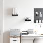 Preview: Schweberegale 2 Stk. Hochglanz-Schwarz 23x23,5x3,8 cm MDF