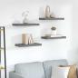 Preview: ARDEBO.de - Schweberegale 4 Stk. Hochglanz-Grau 50x23,5x3,8 cm MDF