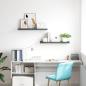Preview: Schweberegale 2 Stk. Hochglanz-Grau 80x23,5x3,8 cm MDF