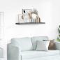 Preview: ARDEBO.de - Schwebendes Wandregal Hochglanz-Grau 90x23,5x3,8 cm MDF