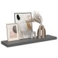 Preview: Schwebendes Wandregal Hochglanz-Grau 90x23,5x3,8 cm MDF