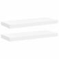Preview: Schwebende Wandregale 2 Stk. Weiß 60x23,5x3,8cm MDF