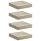 Preview: Schwebende Wandregale 4 Stk. Eichefarben 23x23,5x3,8cm MDF