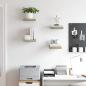 Preview: Schwebende Wandregale 4 Stk. Eichefarben 23x23,5x3,8cm MDF