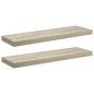 Preview: Schweberegale 2 Stk. Eiche-Optik 80x23,5x3,8 cm MDF