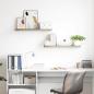 Preview: Schweberegale 2 Stk. Eiche-Optik 80x23,5x3,8 cm MDF