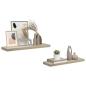 Preview: Schweberegale 2 Stk. Eiche-Optik 80x23,5x3,8 cm MDF