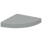 Preview: Eck-Schweberegal Grau 25x25x3,8 cm MDF