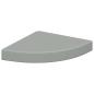 Preview: Eck-Schweberegale 4 Stk. Grau 25x25x3,8 cm MDF