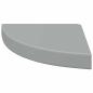Preview: Eck-Schweberegale 4 Stk. Grau 25x25x3,8 cm MDF