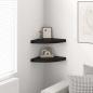 Preview: Eck-Schweberegale 2 Stk. Schwarz 35x35x3,8 cm MDF