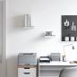 Preview: Schweberegale 2 Stk. Eichen-Optik und Weiß 23x23,5x3,8 cm MDF
