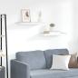 Preview: ARDEBO.de - Schweberegale 2 Stk. Eichen-Optik und Weiß 60x23,5x3,8 cm MDF