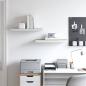 Preview: Schweberegale 2 Stk. Eichen-Optik und Weiß 60x23,5x3,8 cm MDF