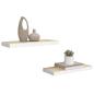 Preview: Schweberegale 2 Stk. Eichen-Optik und Weiß 60x23,5x3,8 cm MDF