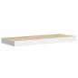 Preview: Schweberegale 2 Stk. Eichen-Optik und Weiß 60x23,5x3,8 cm MDF