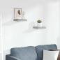 Preview: ARDEBO.de - Schweberegale 2 Stk. Betongrau 23x23,5x3,8 cm MDF