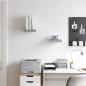 Preview: Schweberegale 2 Stk. Betongrau 23x23,5x3,8 cm MDF