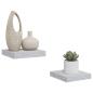 Preview: Schweberegale 2 Stk. Betongrau 23x23,5x3,8 cm MDF
