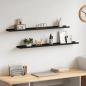 Preview: ARDEBO.de - Wandregale 2 Stk. Schwarz 100x9x3 cm