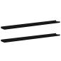 Preview: Wandregale 2 Stk. Schwarz 100x9x3 cm