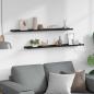 Preview: Wandregale 2 Stk. Schwarz 100x9x3 cm