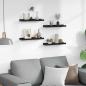 Preview: Wandregale 4 Stk. Schwarz 40x9x3 cm